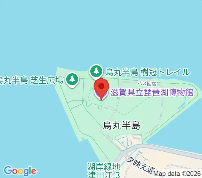 滋賀県立琵琶湖博物館の地図