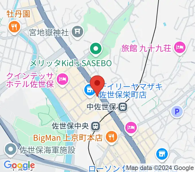 佐世保市博物館島瀬美術センターの地図