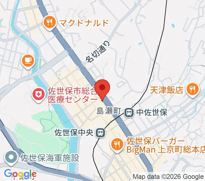 佐世保市博物館島瀬美術センターの地図