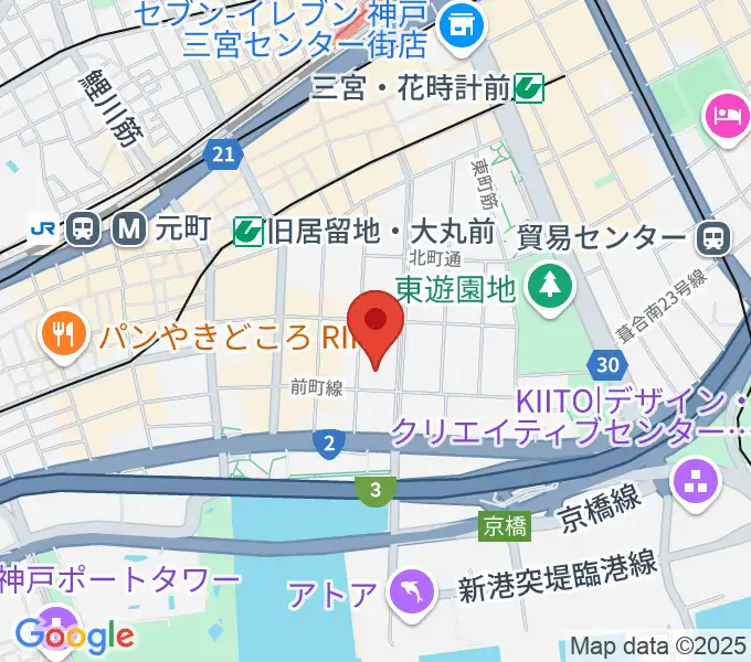 神戸市立博物館の地図