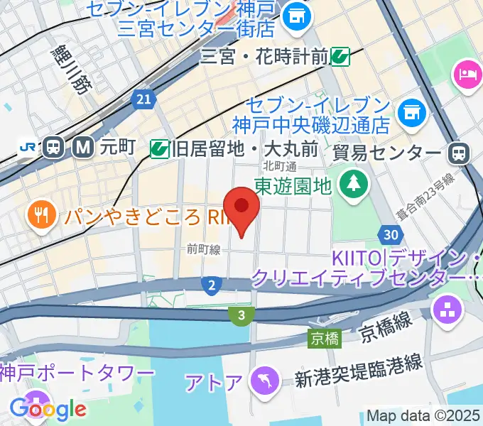 神戸市立博物館の地図