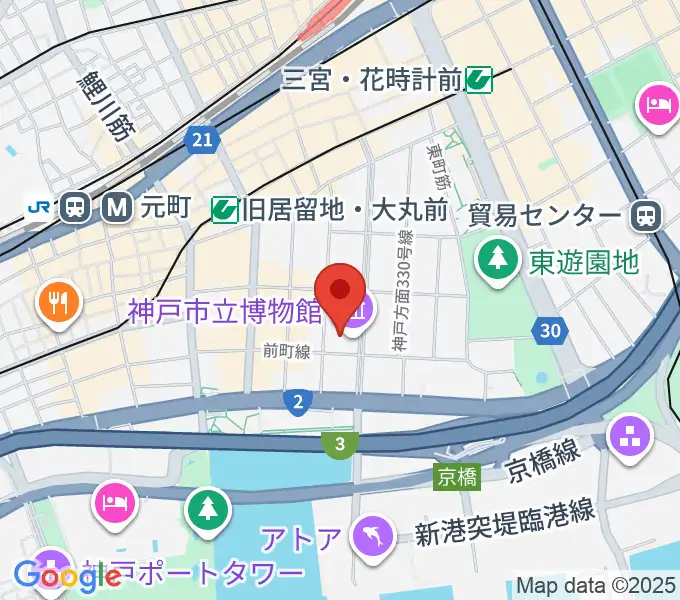 神戸市立博物館の地図