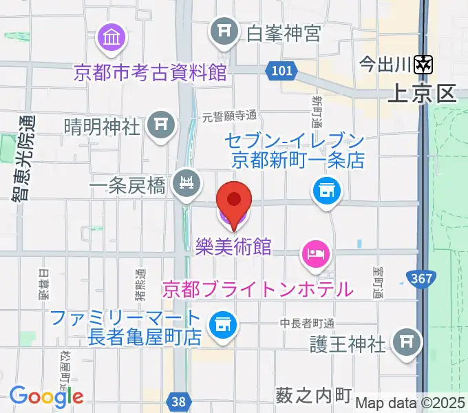 樂美術館の地図