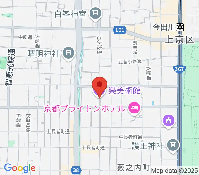 樂美術館の地図