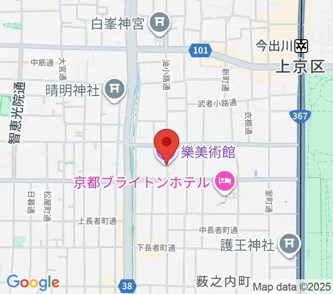 樂美術館の地図