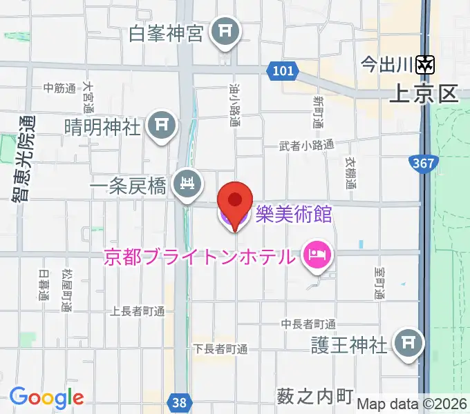 樂美術館の地図