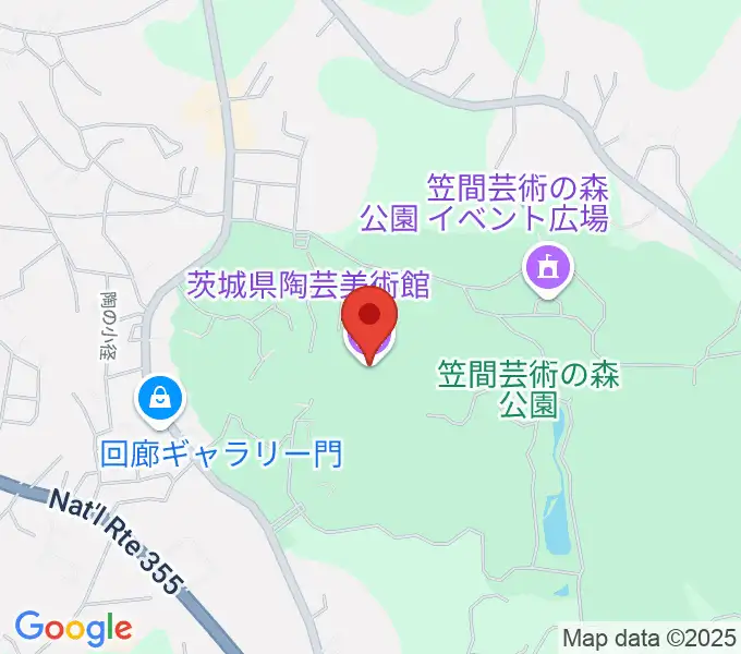 茨城県陶芸美術館の地図
