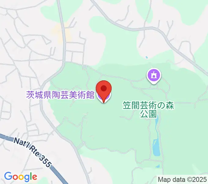 茨城県陶芸美術館の地図