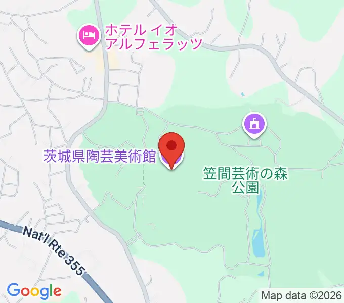 茨城県陶芸美術館の地図
