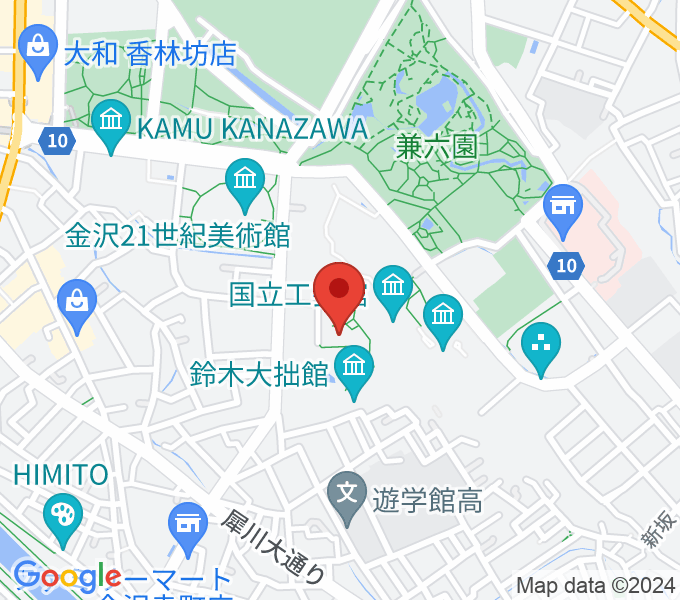 金沢市立中村記念美術館の場所