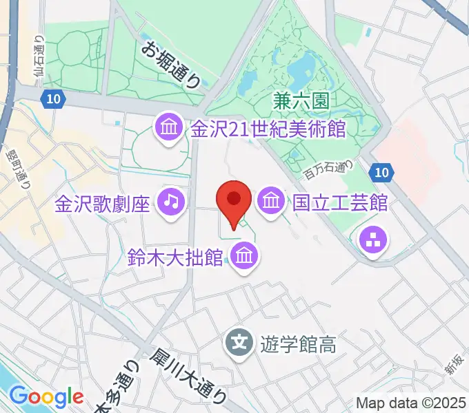 金沢市立中村記念美術館の地図