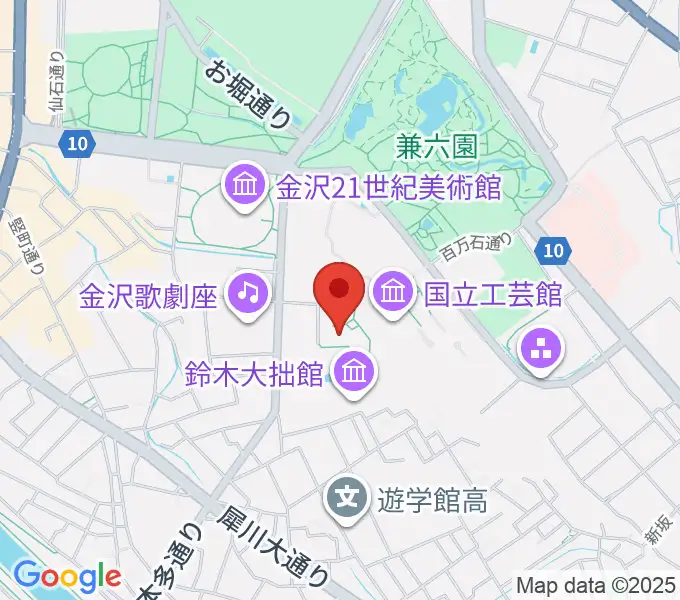 金沢市立中村記念美術館の地図