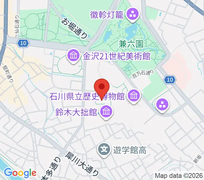 金沢市立中村記念美術館の地図