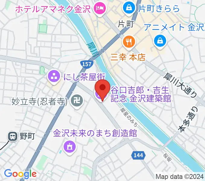 谷口吉郎・吉生記念金沢建築館の地図