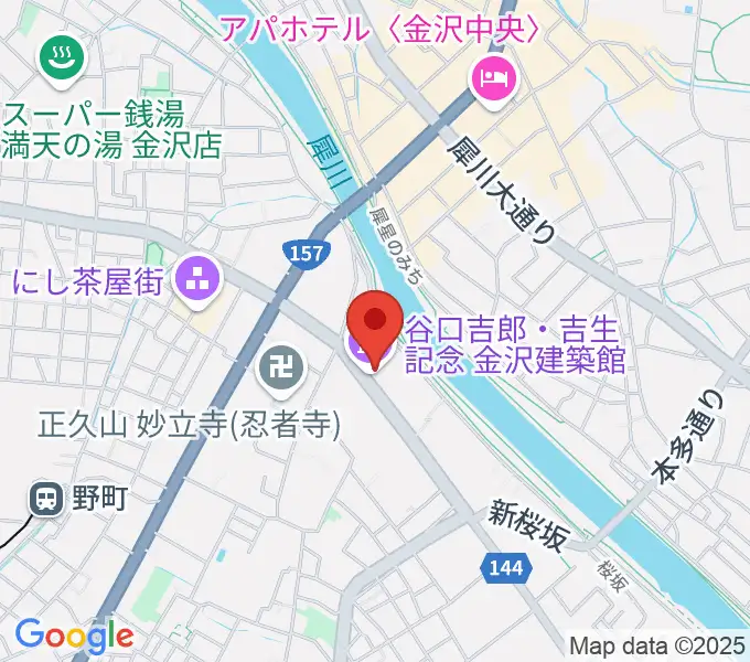 谷口吉郎・吉生記念金沢建築館の地図