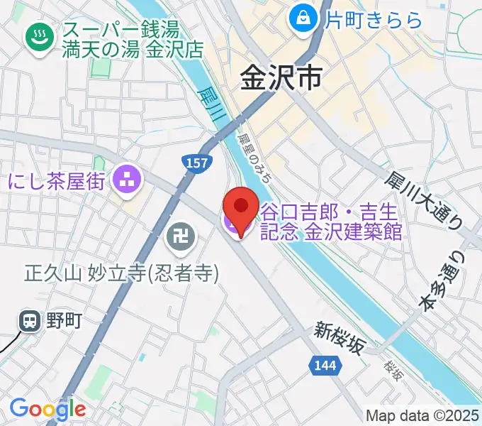 谷口吉郎・吉生記念金沢建築館の地図