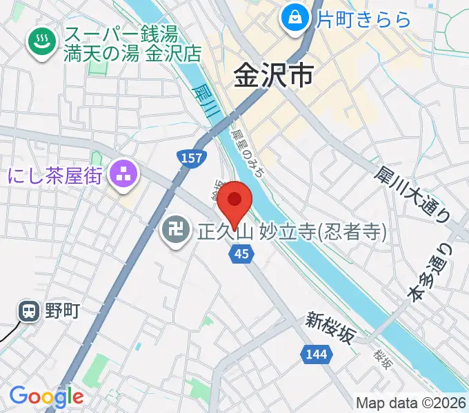 谷口吉郎・吉生記念金沢建築館の地図