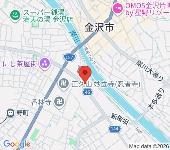 谷口吉郎・吉生記念金沢建築館の地図