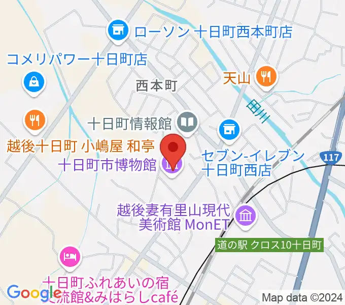 十日町市博物館の地図