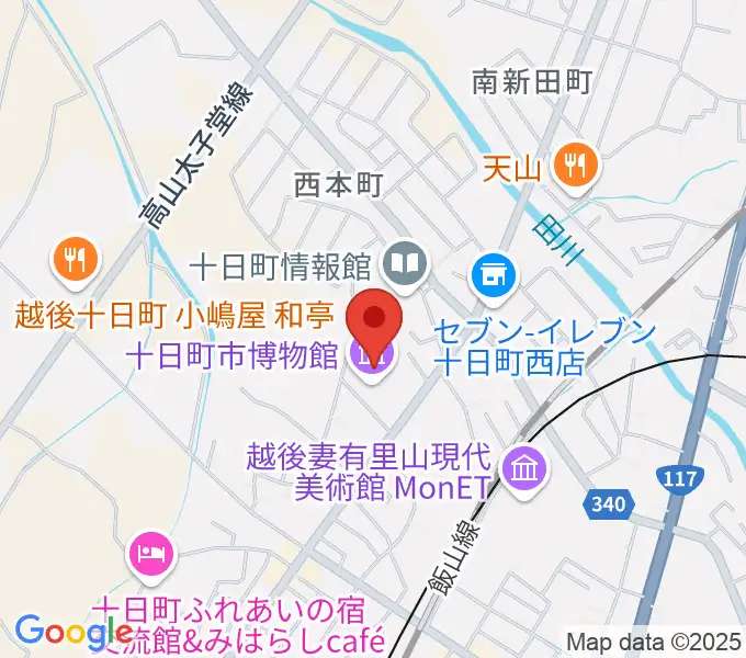 十日町市博物館の地図