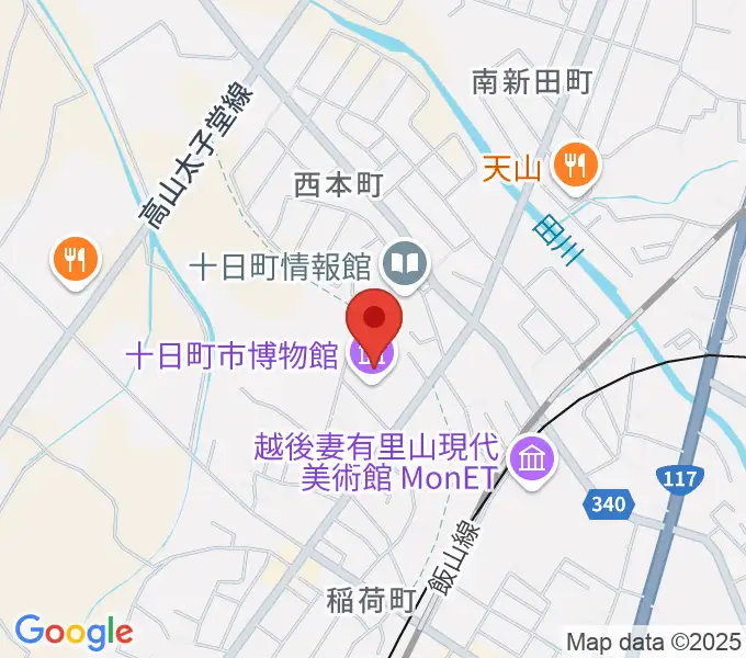 十日町市博物館の地図