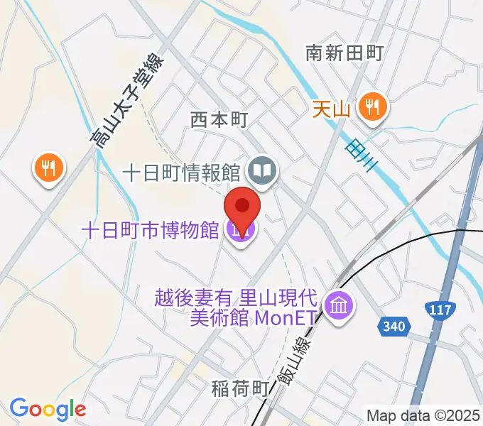 十日町市博物館の地図