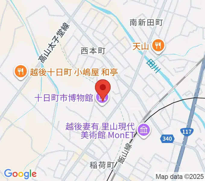 十日町市博物館の地図