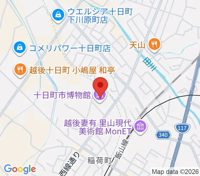 十日町市博物館の地図
