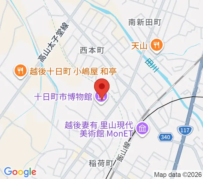 十日町市博物館の地図