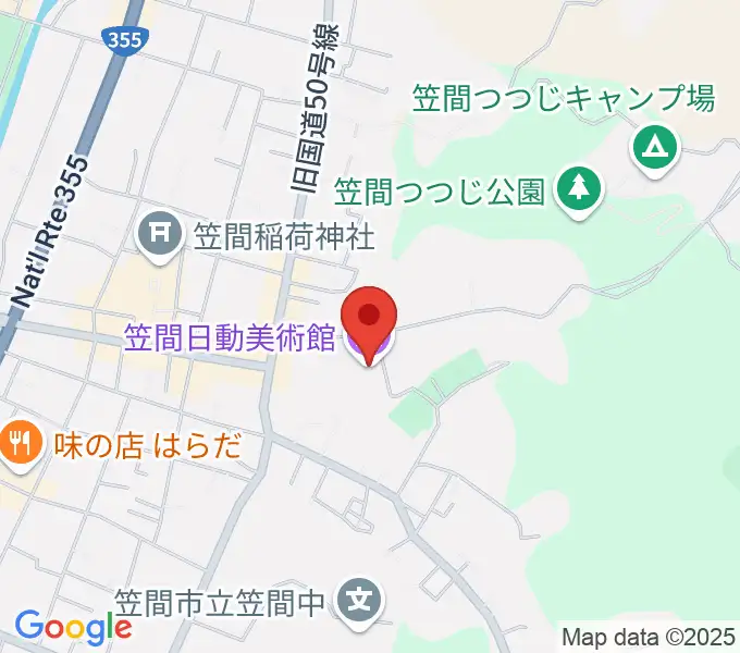 笠間日動美術館の地図