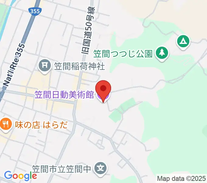 笠間日動美術館の地図