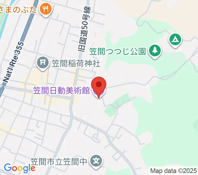 笠間日動美術館の地図