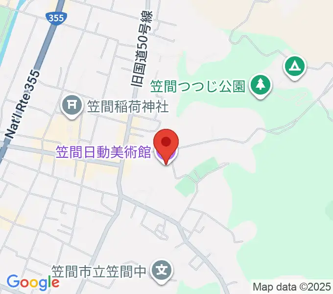 笠間日動美術館の地図