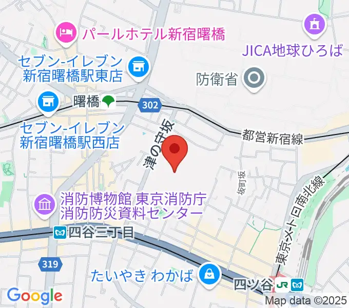 新宿歴史博物館の地図