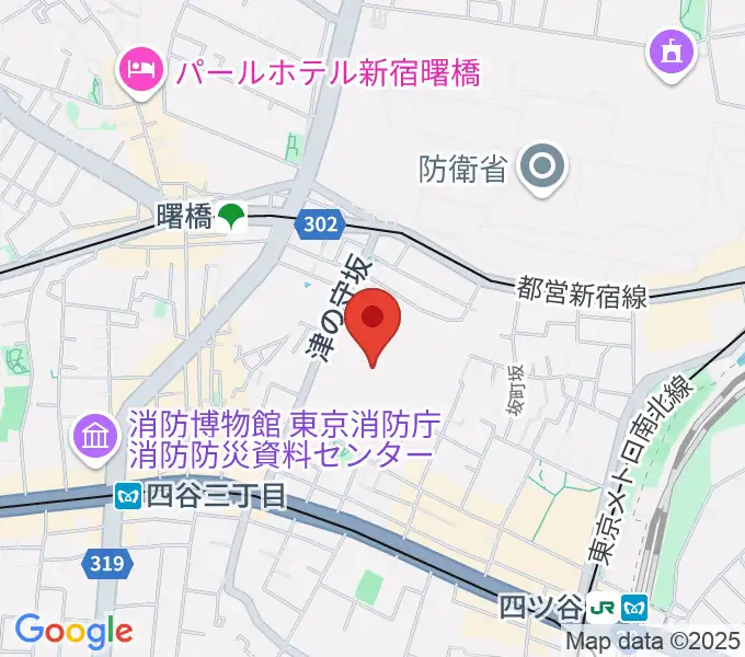 新宿歴史博物館の地図