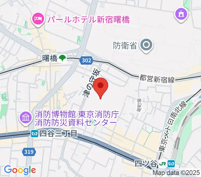 新宿歴史博物館の地図