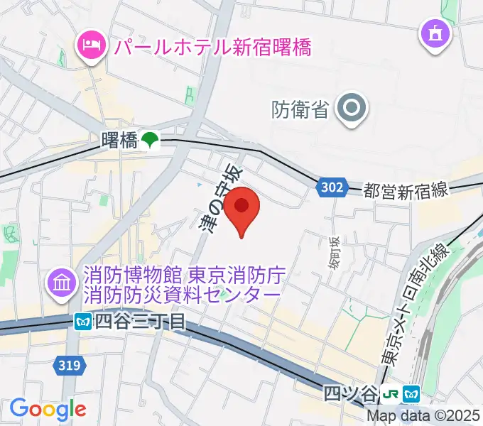 新宿歴史博物館の地図