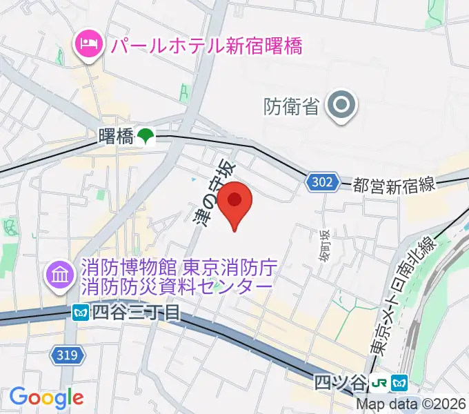 新宿歴史博物館の地図
