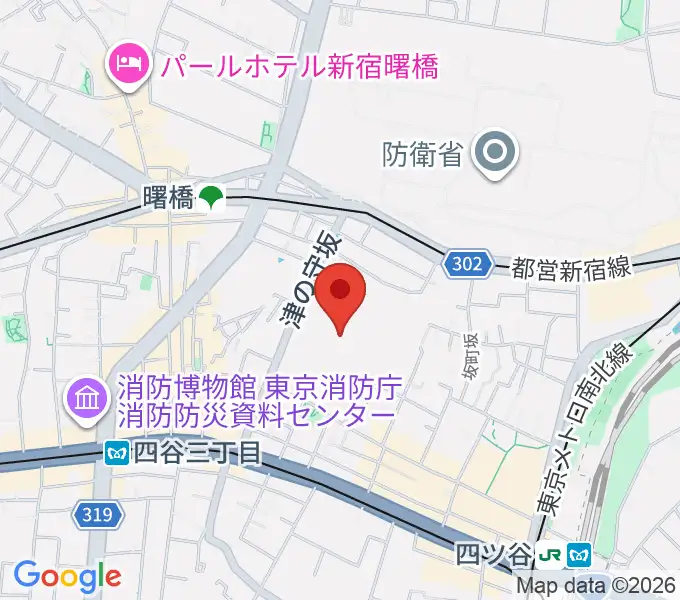 新宿歴史博物館の地図