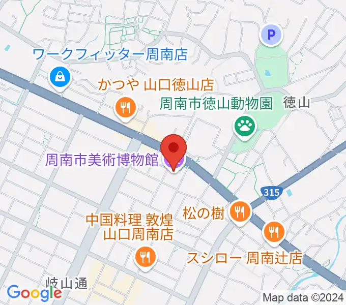 周南市美術博物館の地図