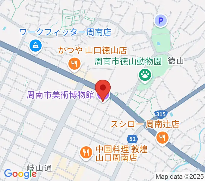 周南市美術博物館の地図