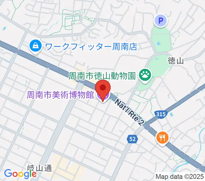 周南市美術博物館の地図