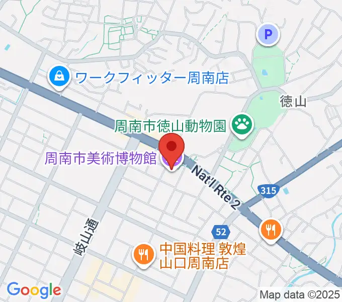 周南市美術博物館の地図