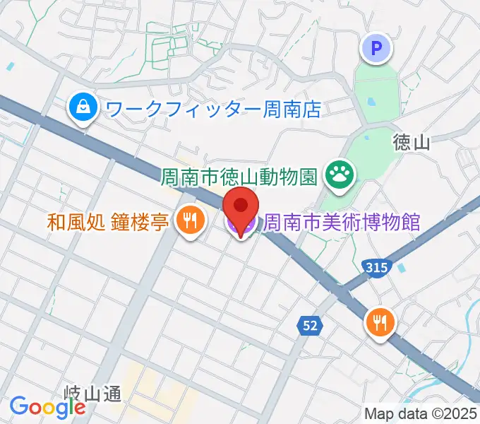 周南市美術博物館の地図