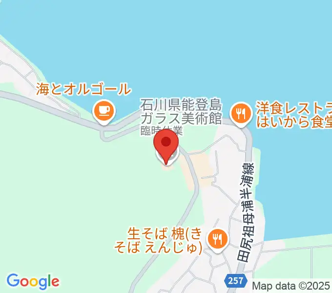 石川県能登島ガラス美術館の地図