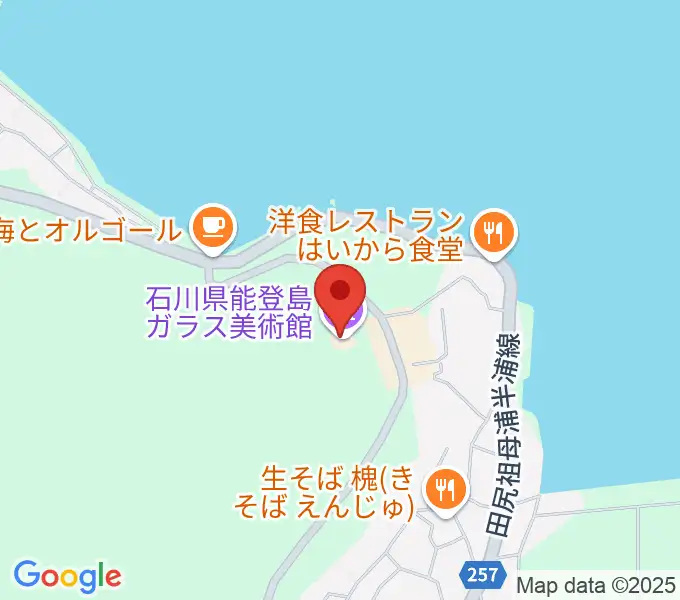 石川県能登島ガラス美術館の地図