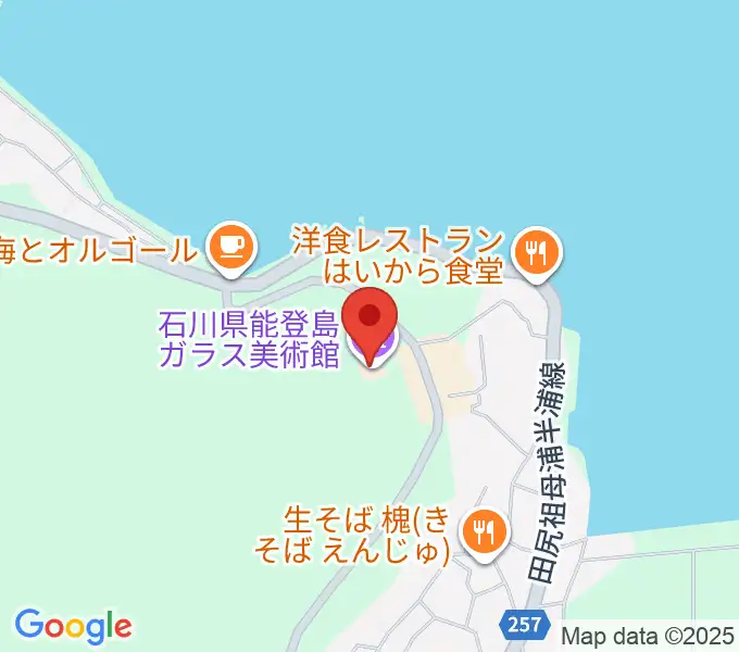石川県能登島ガラス美術館の地図