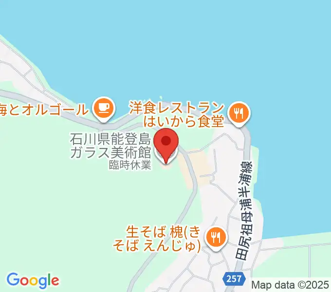 石川県能登島ガラス美術館の地図