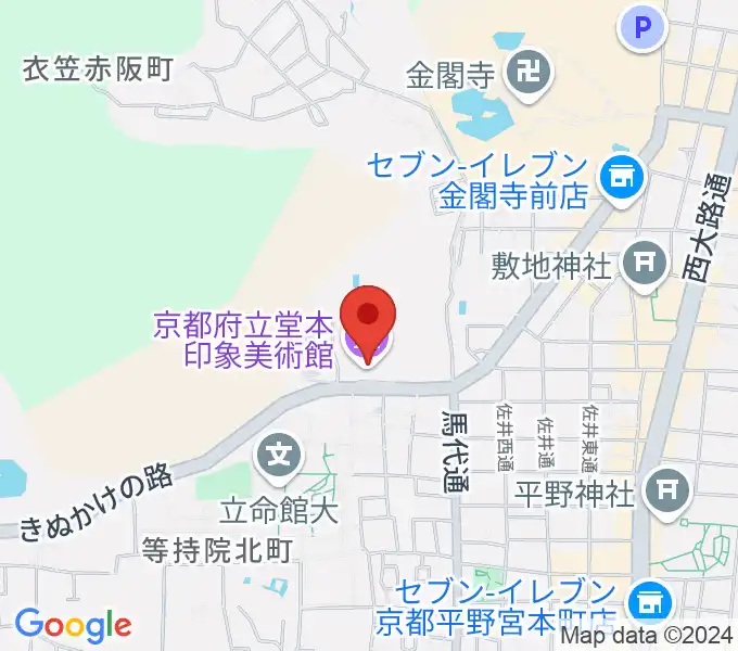 堂本印象美術館の地図