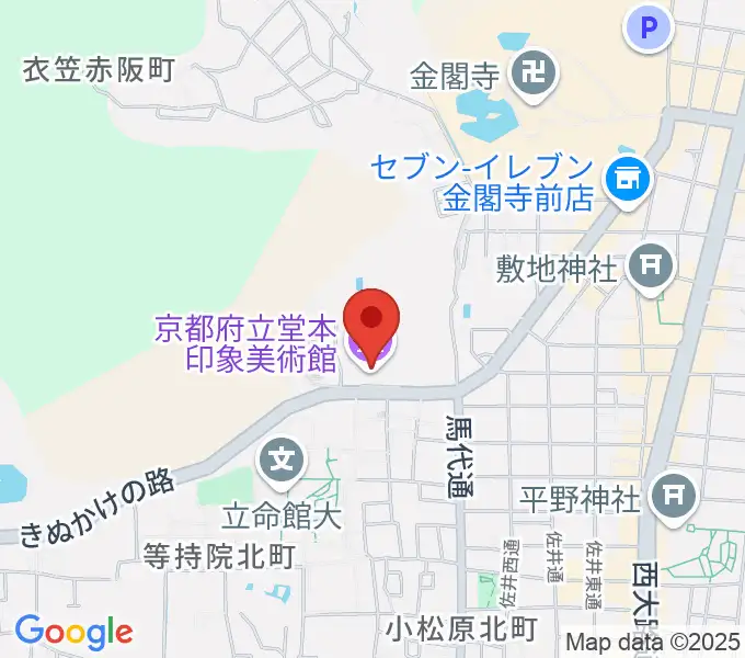 堂本印象美術館の地図